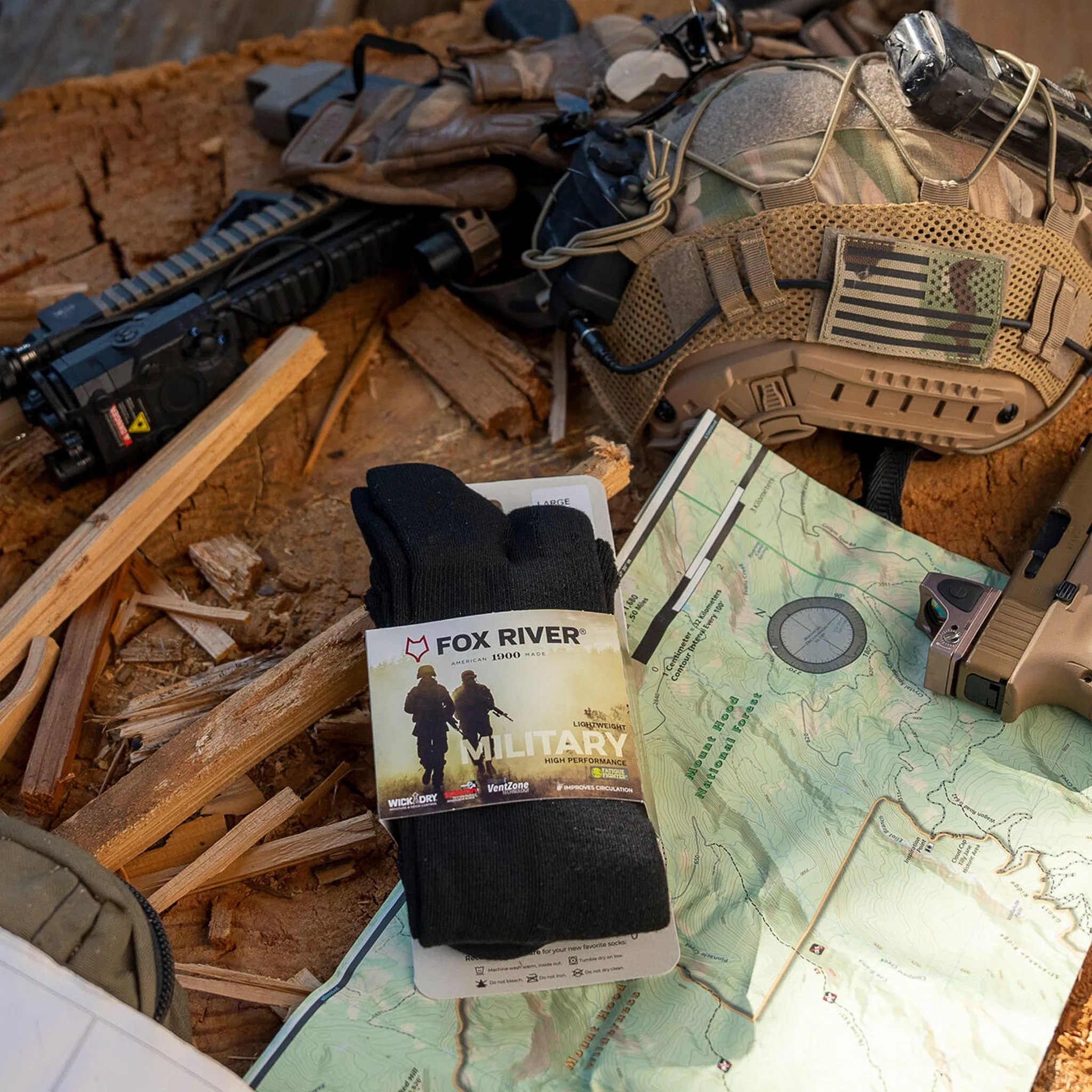 Dress Liner Ultra-Lightweight Crew Military Sock - 2 Pack sold by Fox River product image thumbnail 2