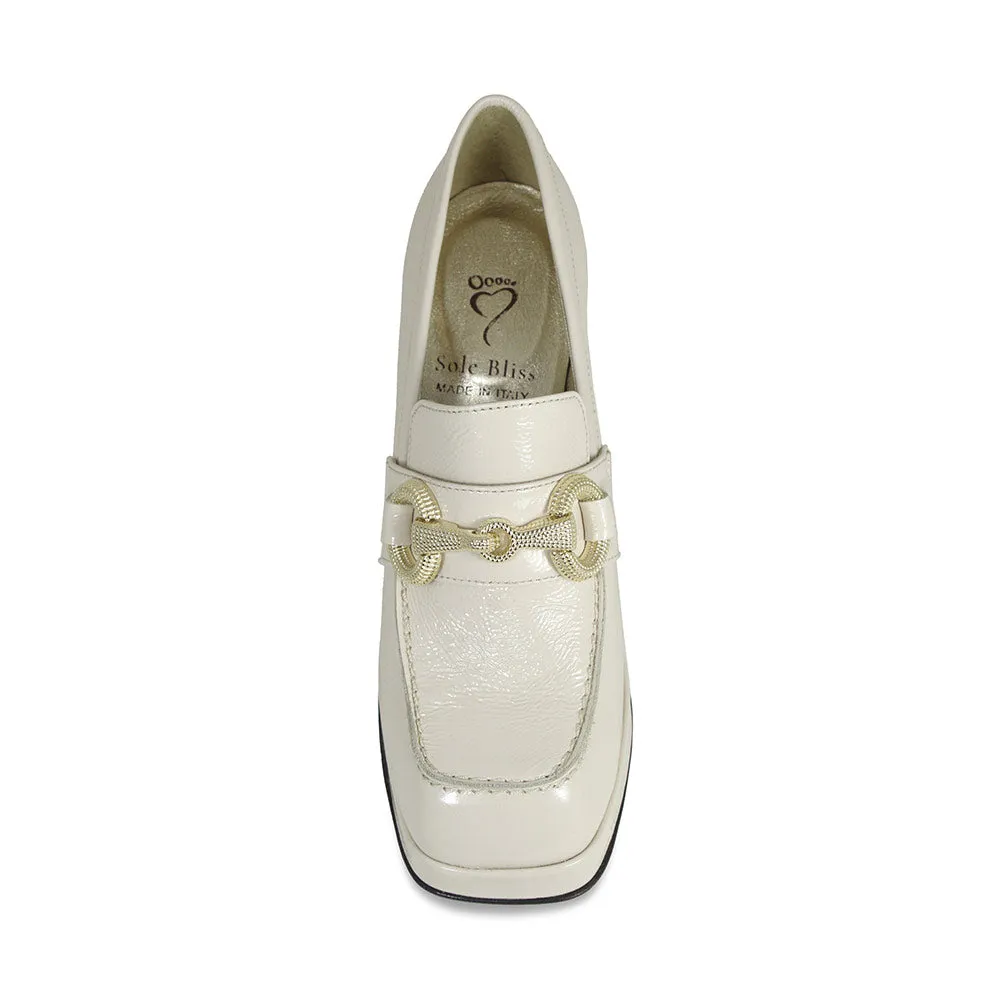 Genevieve: Cream Patent Leather sold by Sole Bliss product image thumbnail 3