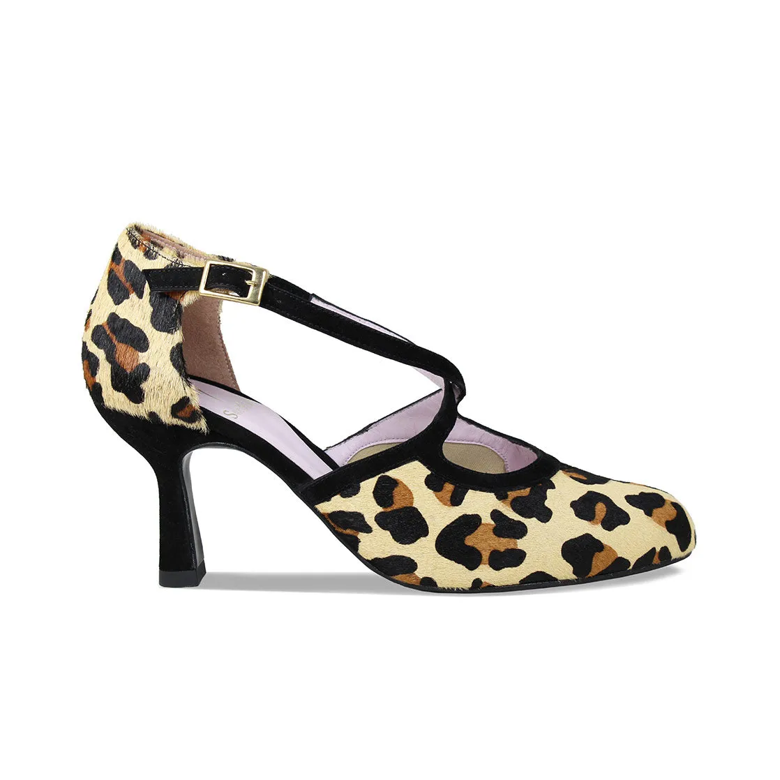 Meredith: Luxe Leopard & Black Suede sold by Sole Bliss