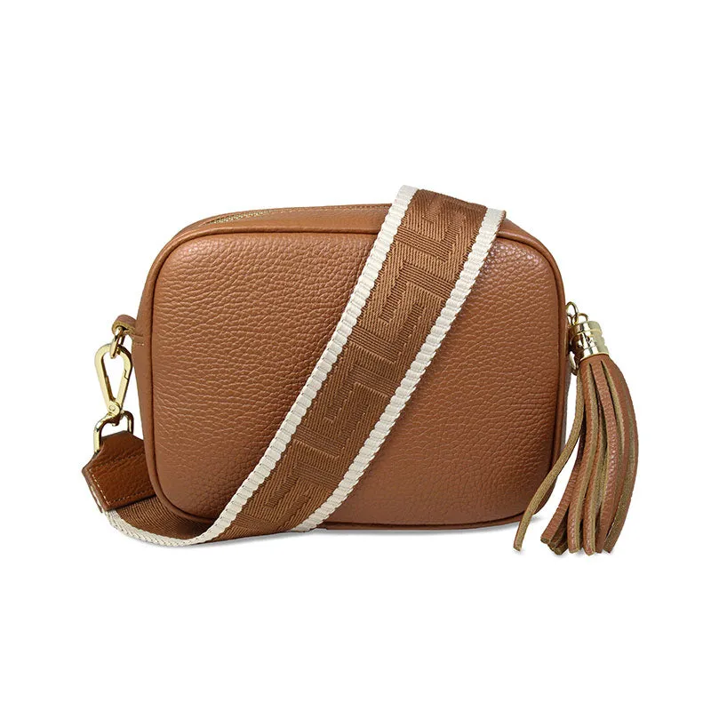 Coco: Tan Leather & Taupe Trim sold by Sole Bliss