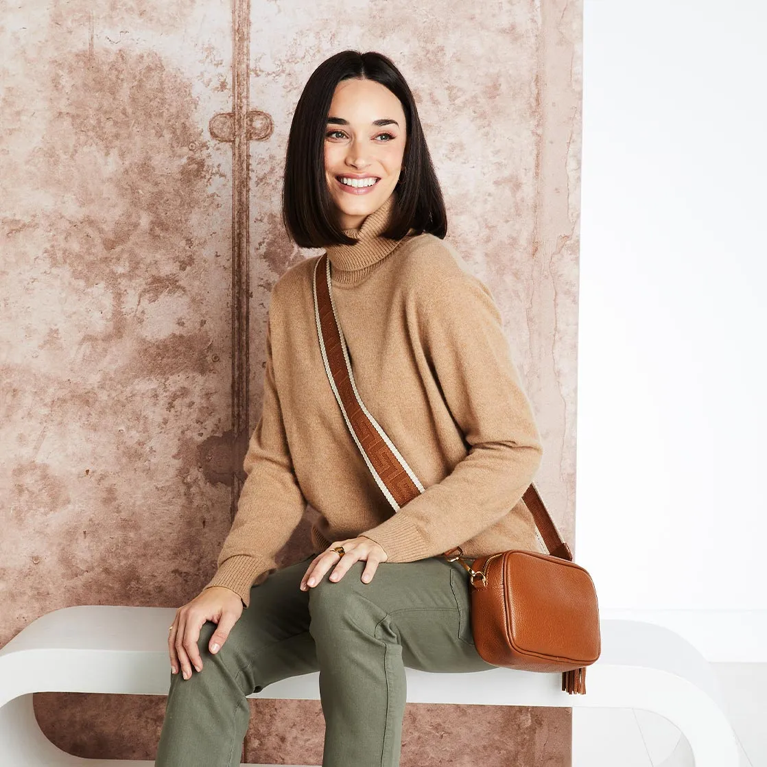 Coco: Tan Leather & Taupe Trim sold by Sole Bliss product image thumbnail 2