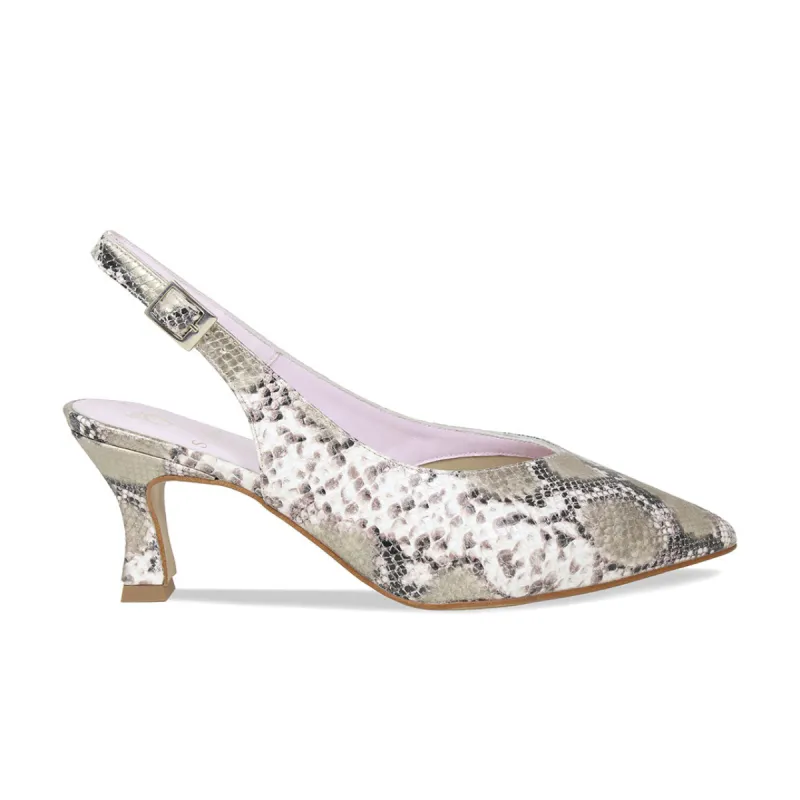 Anna: Metallic Snake Print Leather sold by Sole Bliss