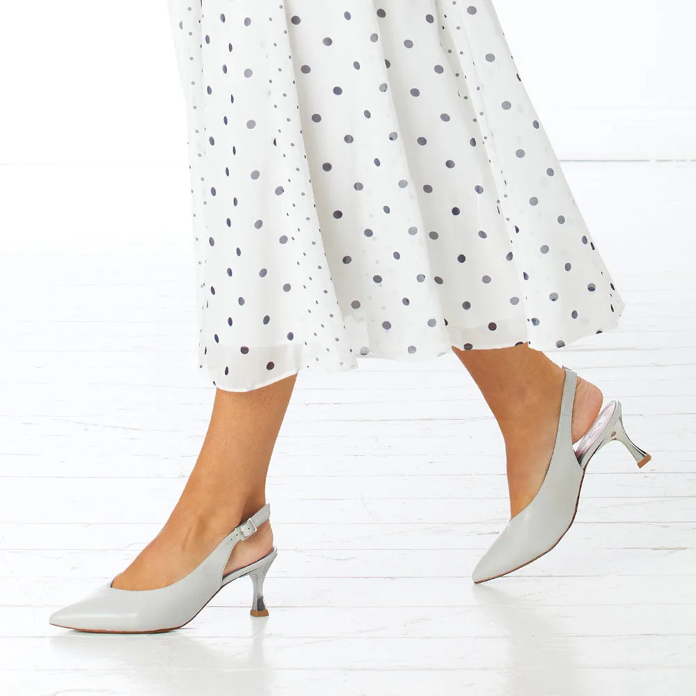 Audrey: Pale Grey Leather sold by Sole Bliss product image thumbnail 3