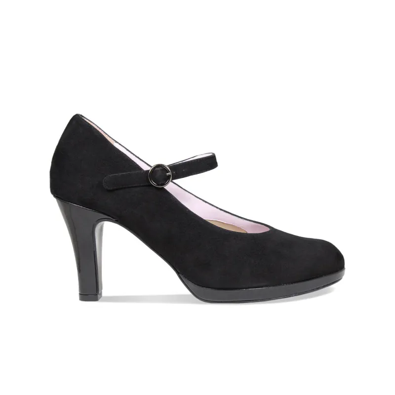 Madison: Black Suede & Patent sold by Sole Bliss