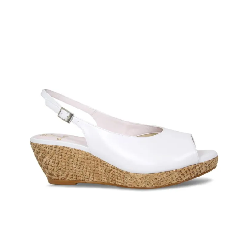 Zena: White Leather sold by Sole Bliss