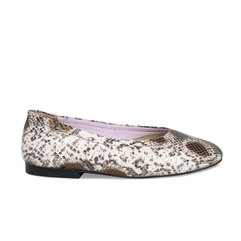 Luna: Bronze Snake Print Leather sold by Sole Bliss