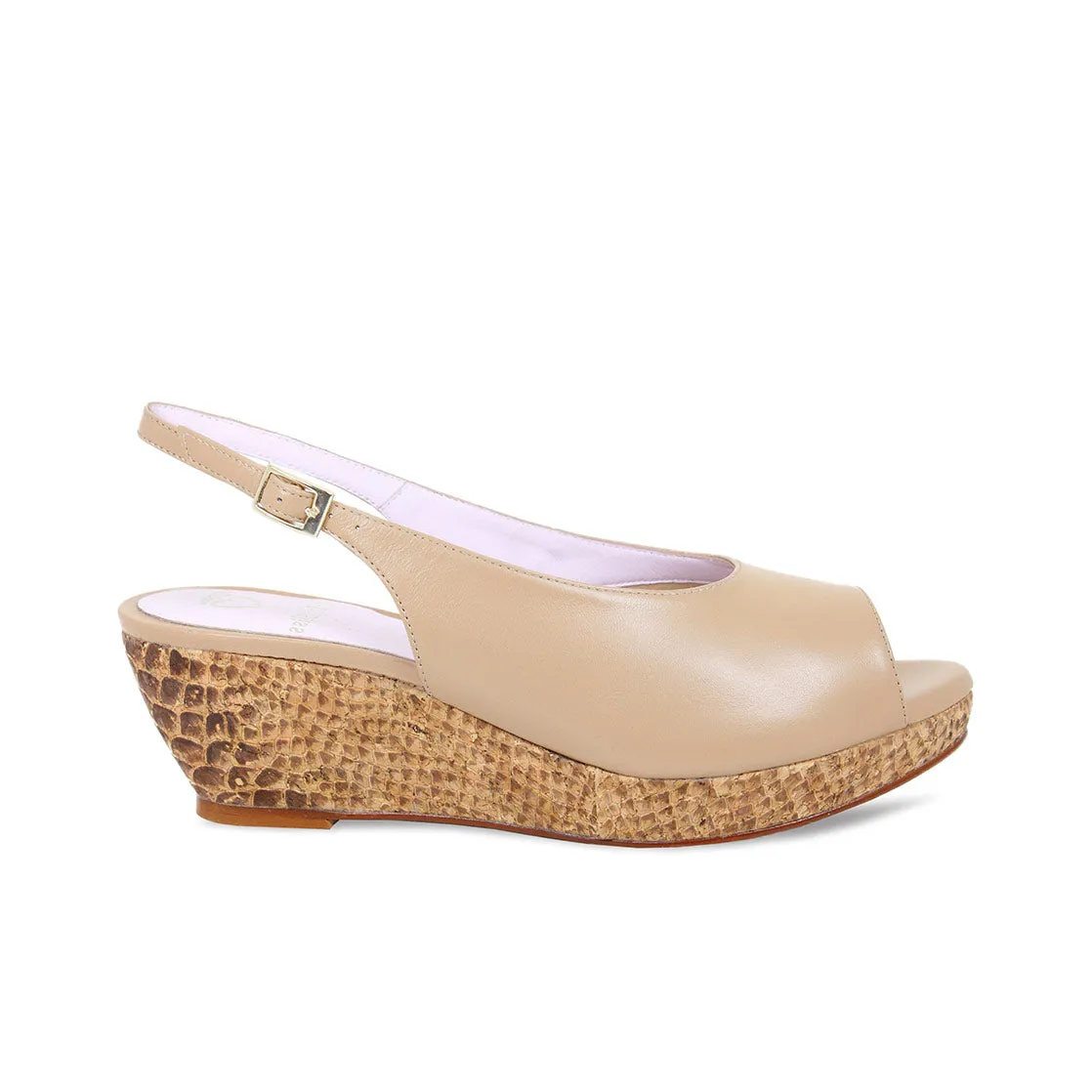 Zena: Nude Leather sold by Sole Bliss