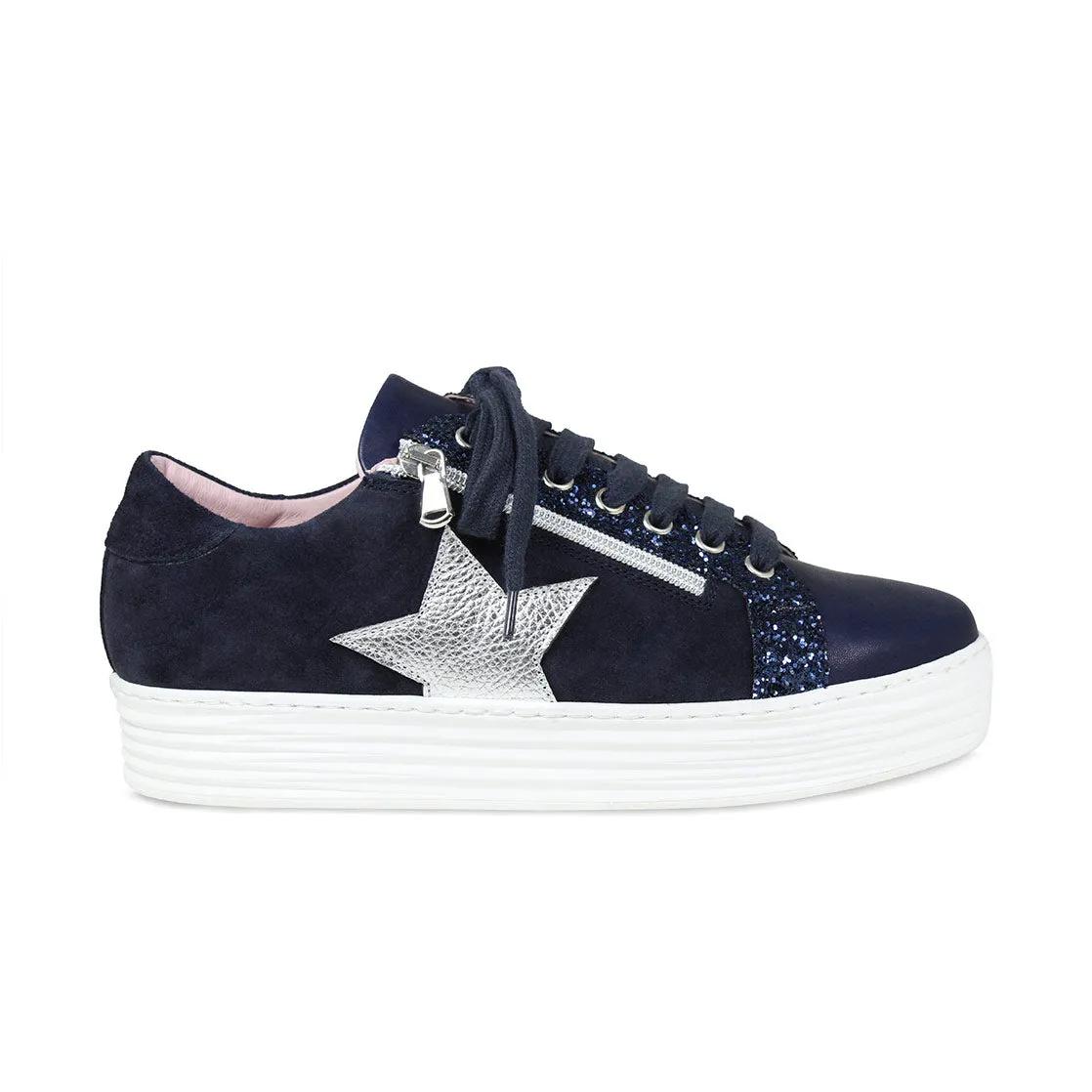 Star: Navy Leather & Suede sold by Sole Bliss