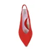 Elsa: Coral Red Suede sold by Sole Bliss