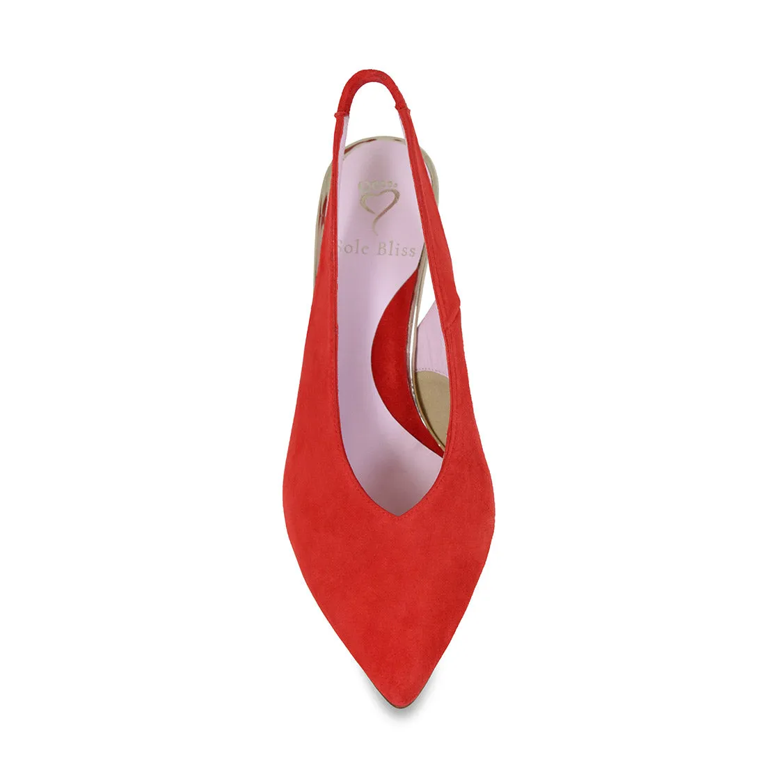 Elsa: Coral Red Suede sold by Sole Bliss product image thumbnail 3