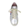 Hampton Stripe: Silver Leather sold by Sole Bliss