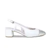 Venus: White & Silver Leather sold by Sole Bliss
