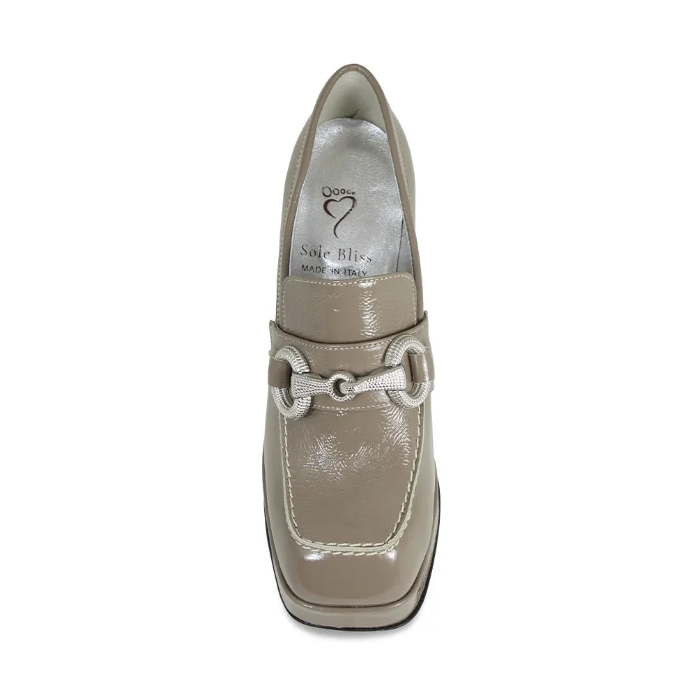Genevieve: Taupe Patent Leather sold by Sole Bliss product image thumbnail 3