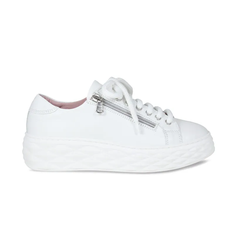Palazzo: White Leather sold by Sole Bliss