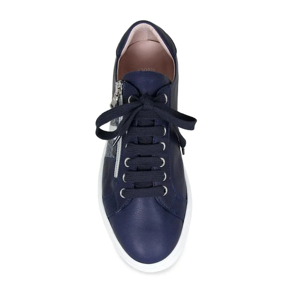 Sprint: Navy Leather & Silver sold by Sole Bliss product image thumbnail 4
