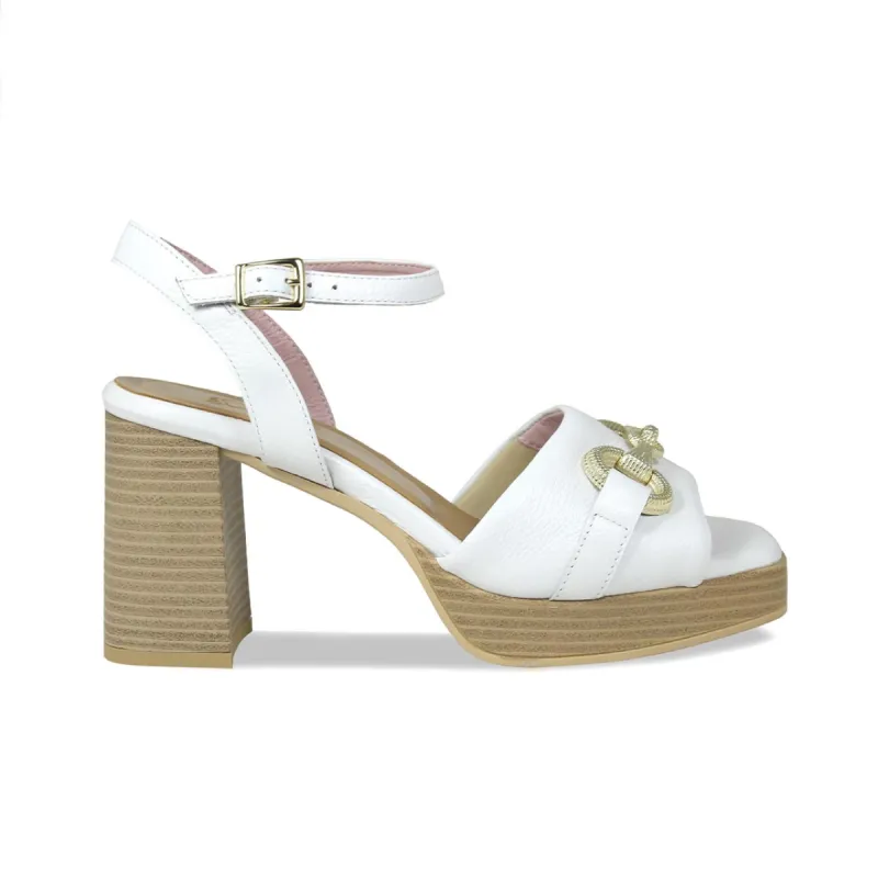 Selma: White Leather sold by Sole Bliss
