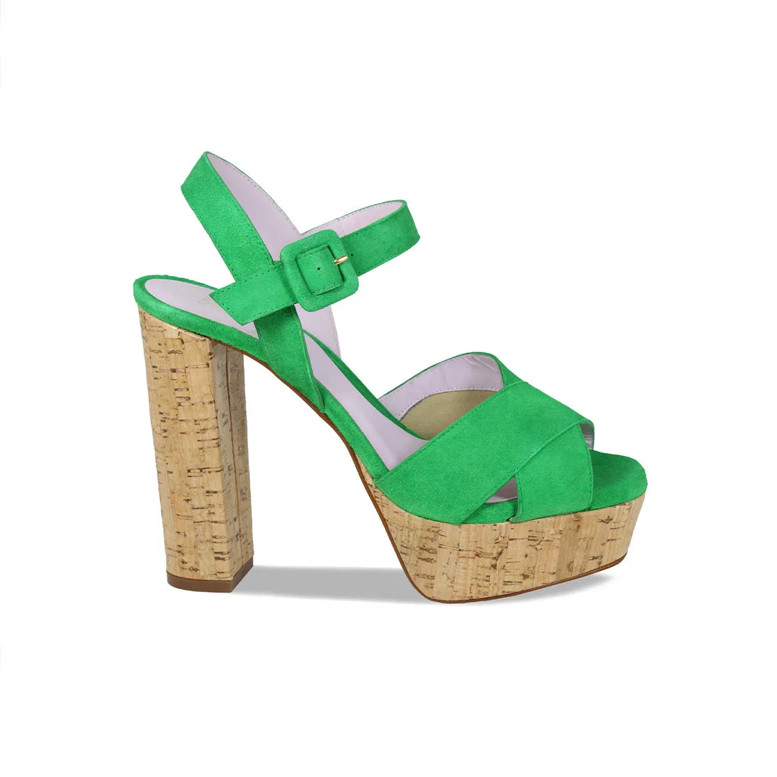 Remy-Cork: Emerald Suede sold by Sole Bliss