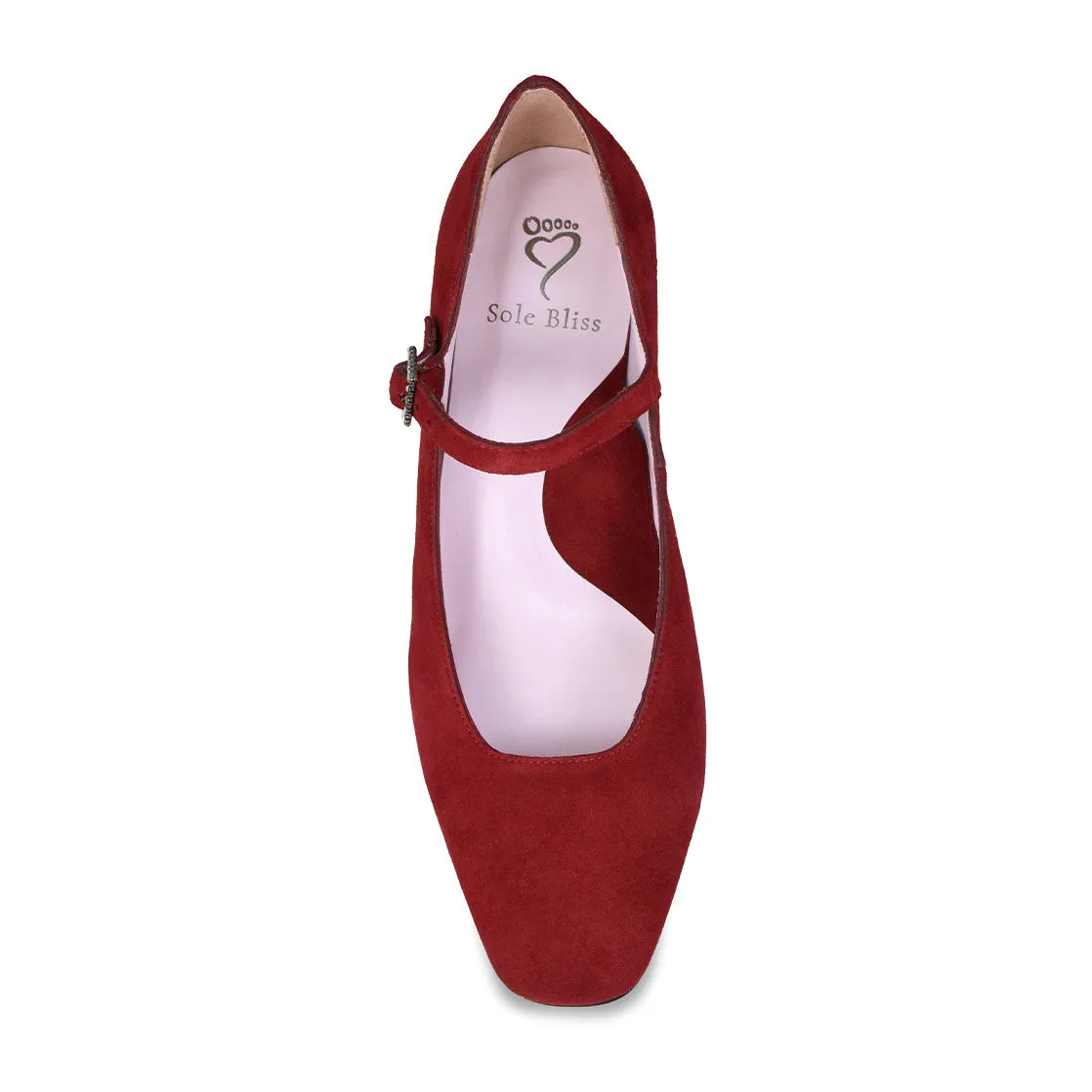 Vida: Cherry Red Suede sold by Sole Bliss product image thumbnail 3