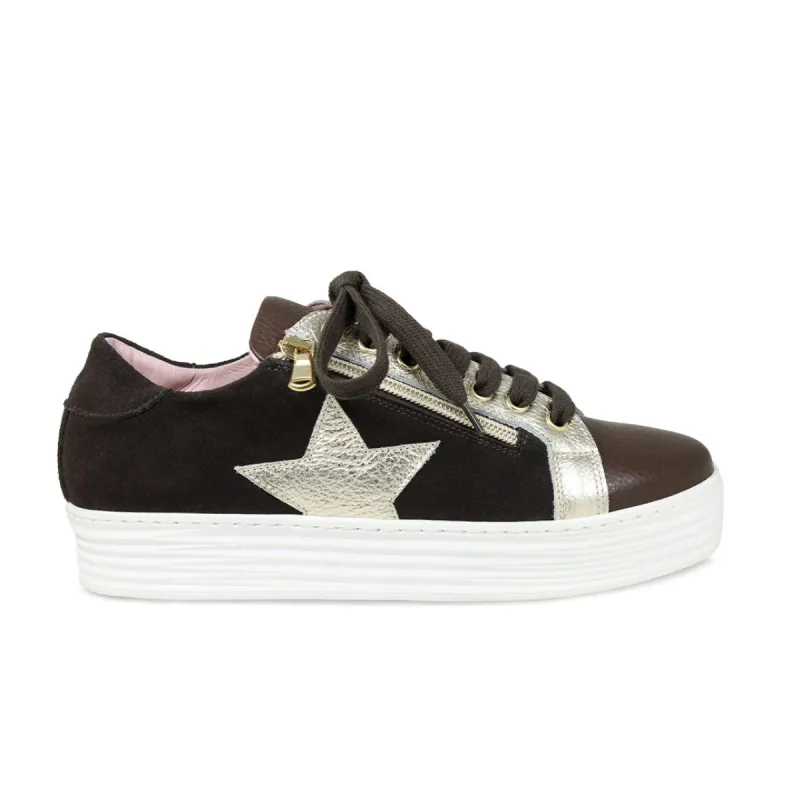 Star: Chocolate Brown Leather & Suede sold by Sole Bliss
