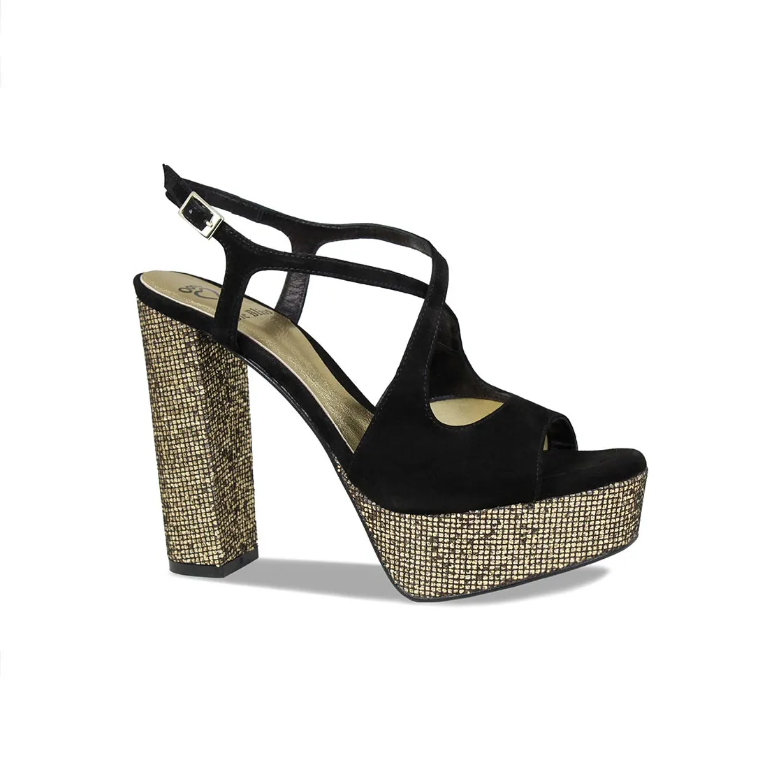 Royalty: Black Suede & Bronze Glitter sold by Sole Bliss product image thumbnail 2