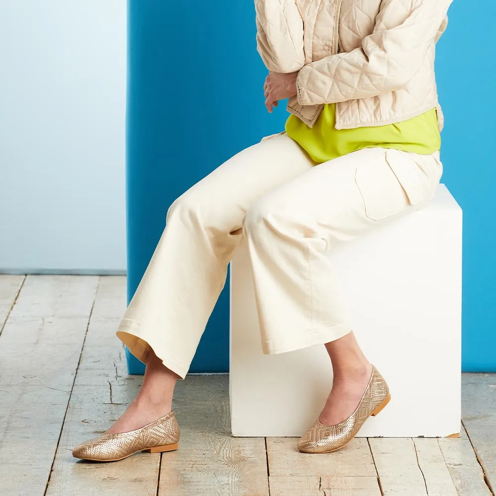 Luna: Metallic Weave Leather sold by Sole Bliss product image thumbnail 2