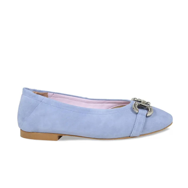 Lydia: Sky Blue Suede sold by Sole Bliss