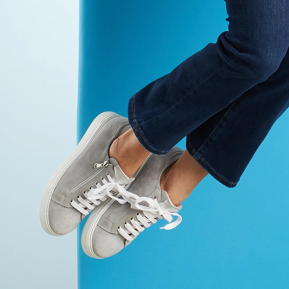 Feather: Pale Grey Suede sold by Sole Bliss product image thumbnail 5