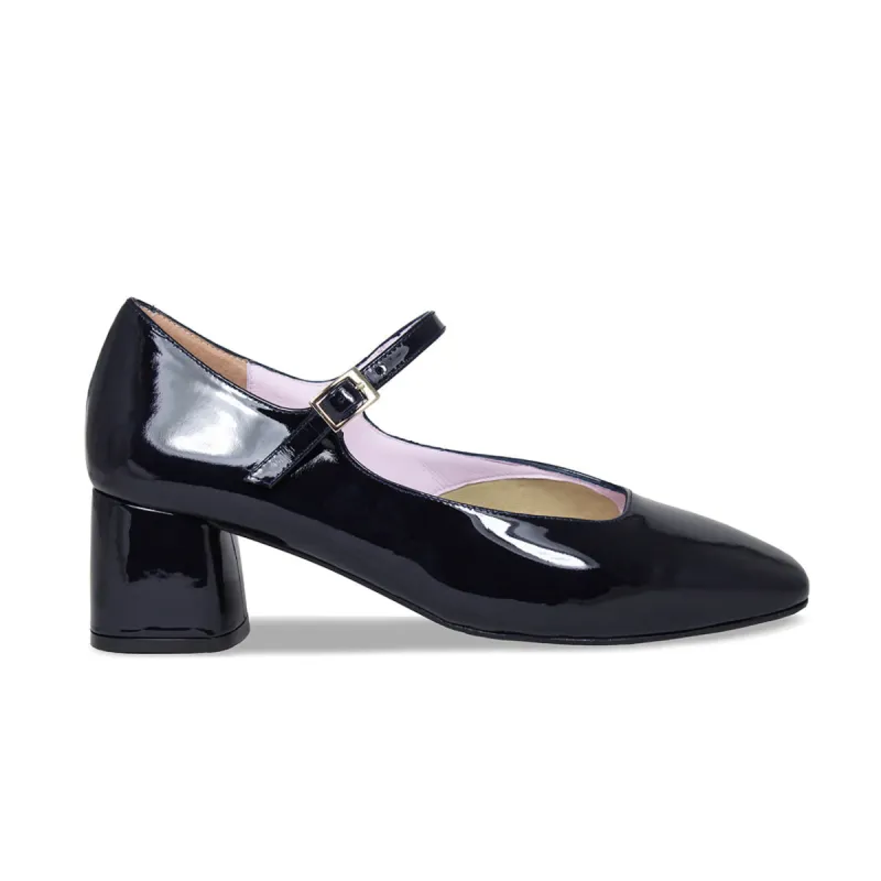 Vida: Navy Patent Leather sold by Sole Bliss