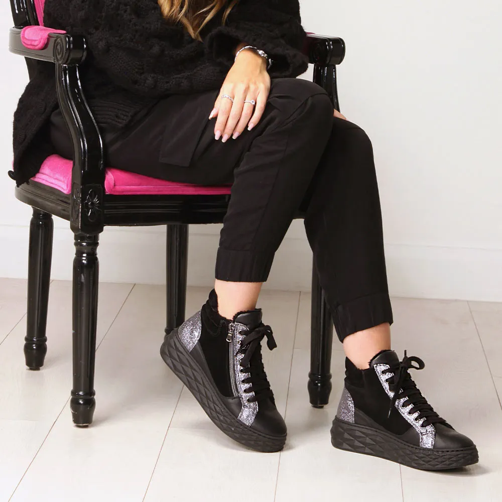 Parka Fur: Black Leather & Suede sold by Sole Bliss product image thumbnail 2