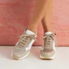 Electra: Taupe & White Leather sold by Sole Bliss