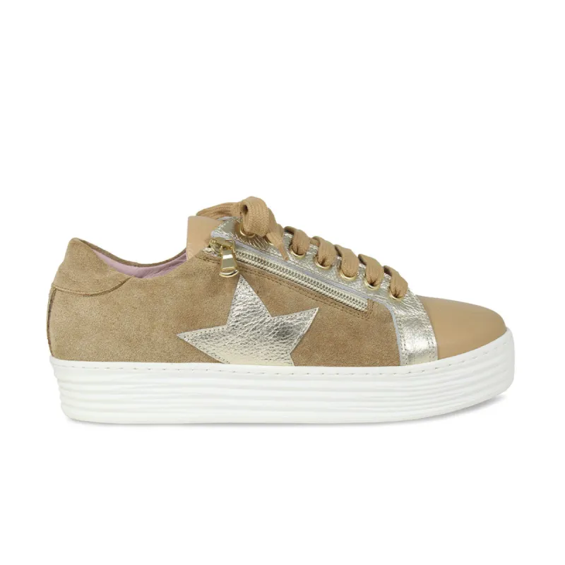 Star: Camel Leather & Suede sold by Sole Bliss