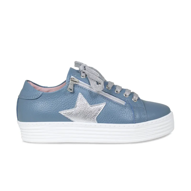 Star: Denim Leather sold by Sole Bliss
