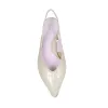Sienna: Cream Croc Patent Leather sold by Sole Bliss