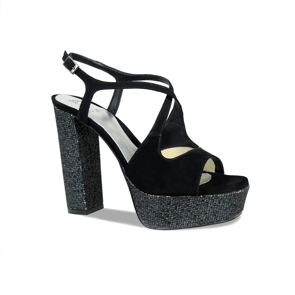 Royalty: Black Suede & Glitter sold by Sole Bliss product image thumbnail 3