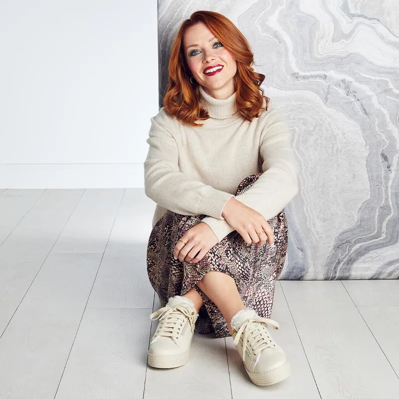 Honey: Cream Leather & Shearling sold by Sole Bliss product image thumbnail 2