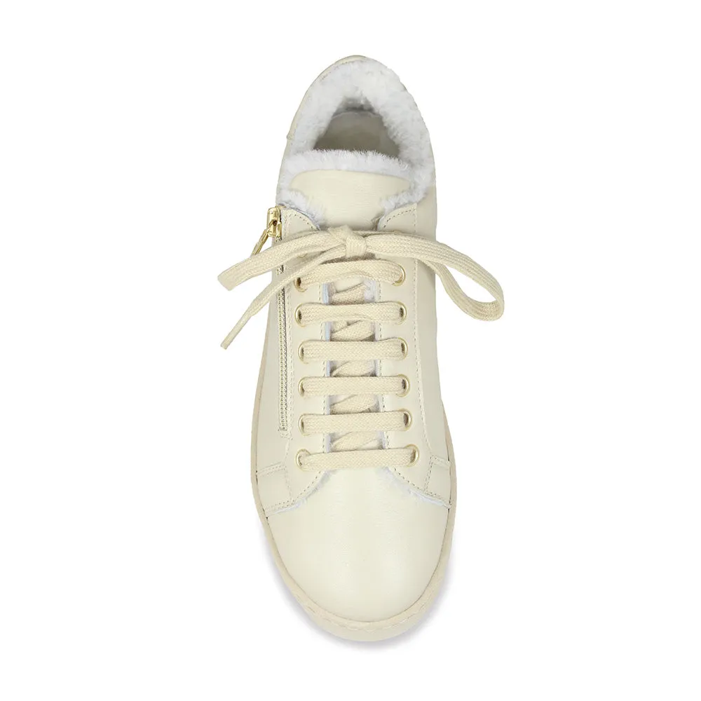 Honey: Cream Leather & Shearling sold by Sole Bliss product image thumbnail 4