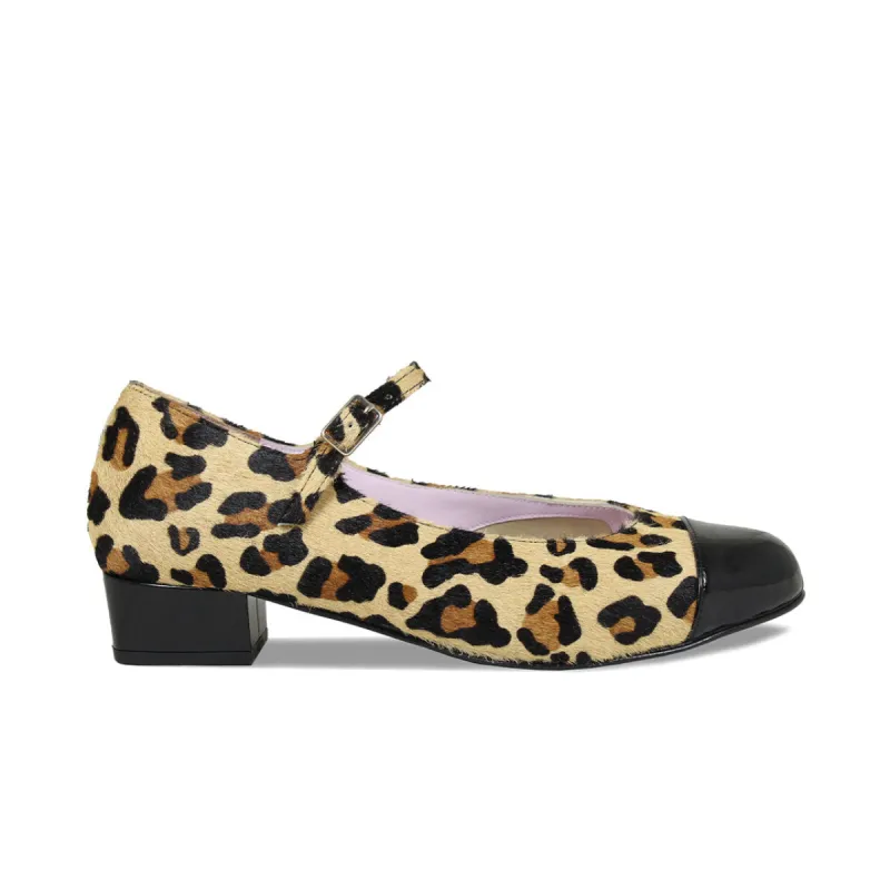 Nancy: Luxe Leopard & Black Leather sold by Sole Bliss