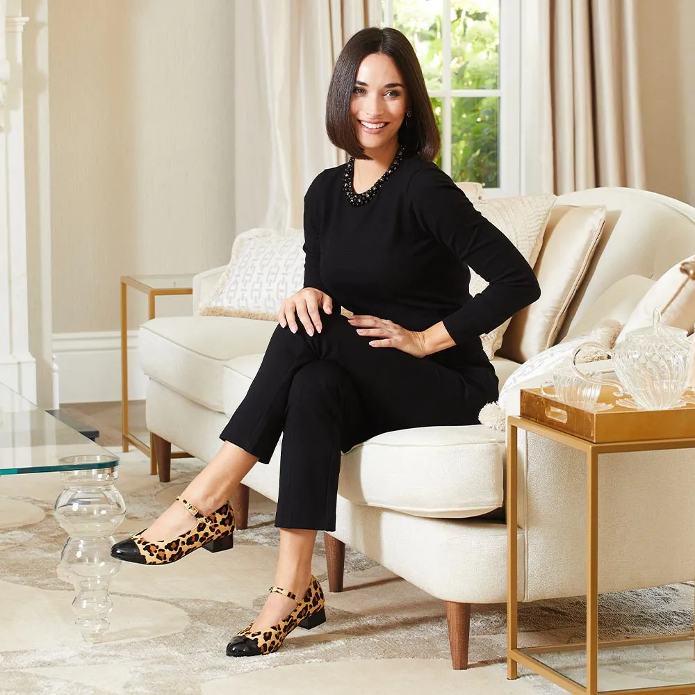 Nancy: Luxe Leopard & Black Leather sold by Sole Bliss product image thumbnail 2