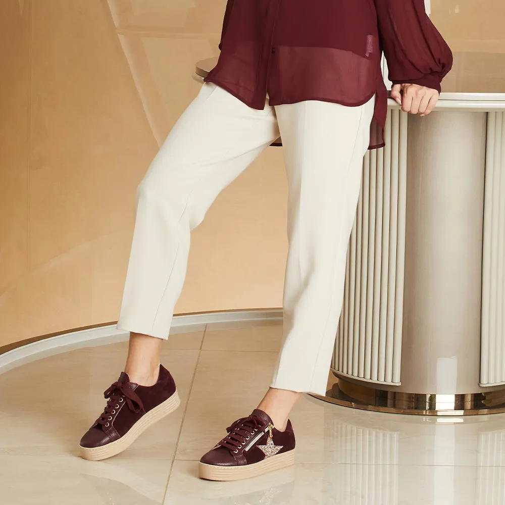 Hampton Star: Bordeau Leather & Glitter sold by Sole Bliss product image thumbnail 2