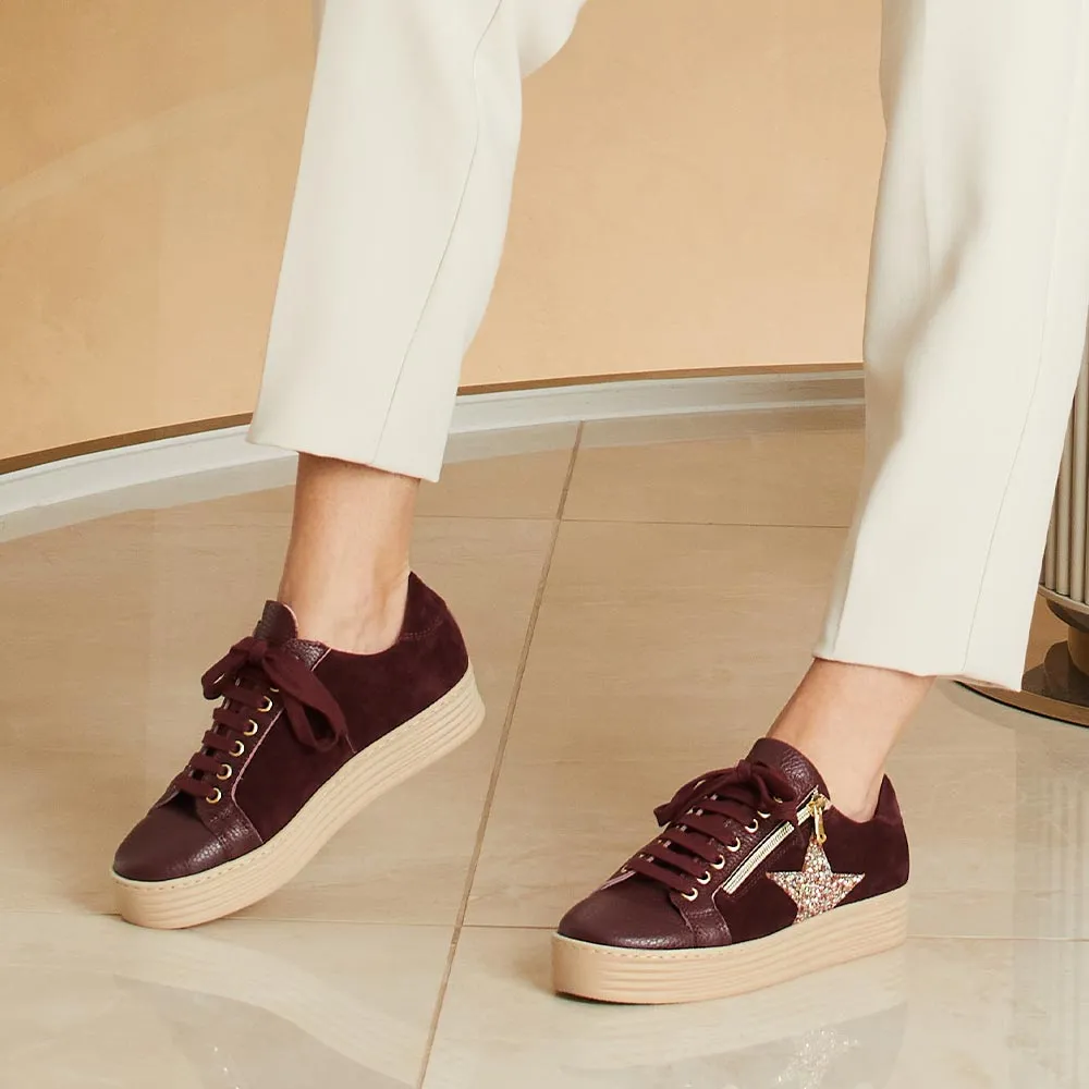 Hampton Star: Bordeau Leather & Glitter sold by Sole Bliss product image thumbnail 4