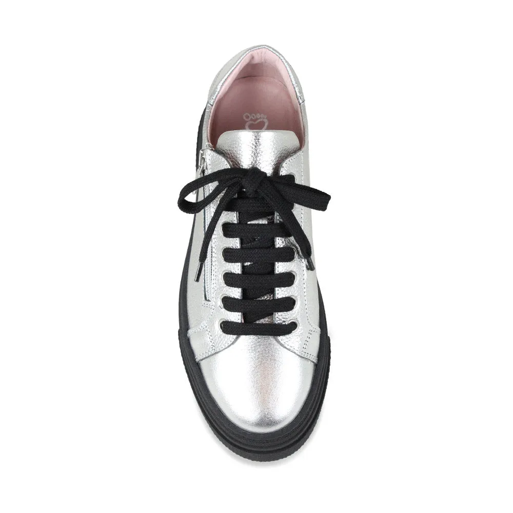 Diva: Silver Leather & Black sold by Sole Bliss product image thumbnail 3