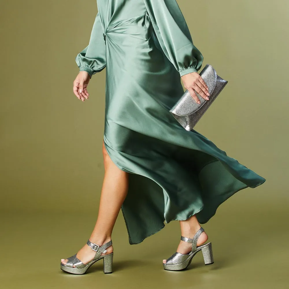 Ruby: Silver Snake Print Leather sold by Sole Bliss product image thumbnail 5