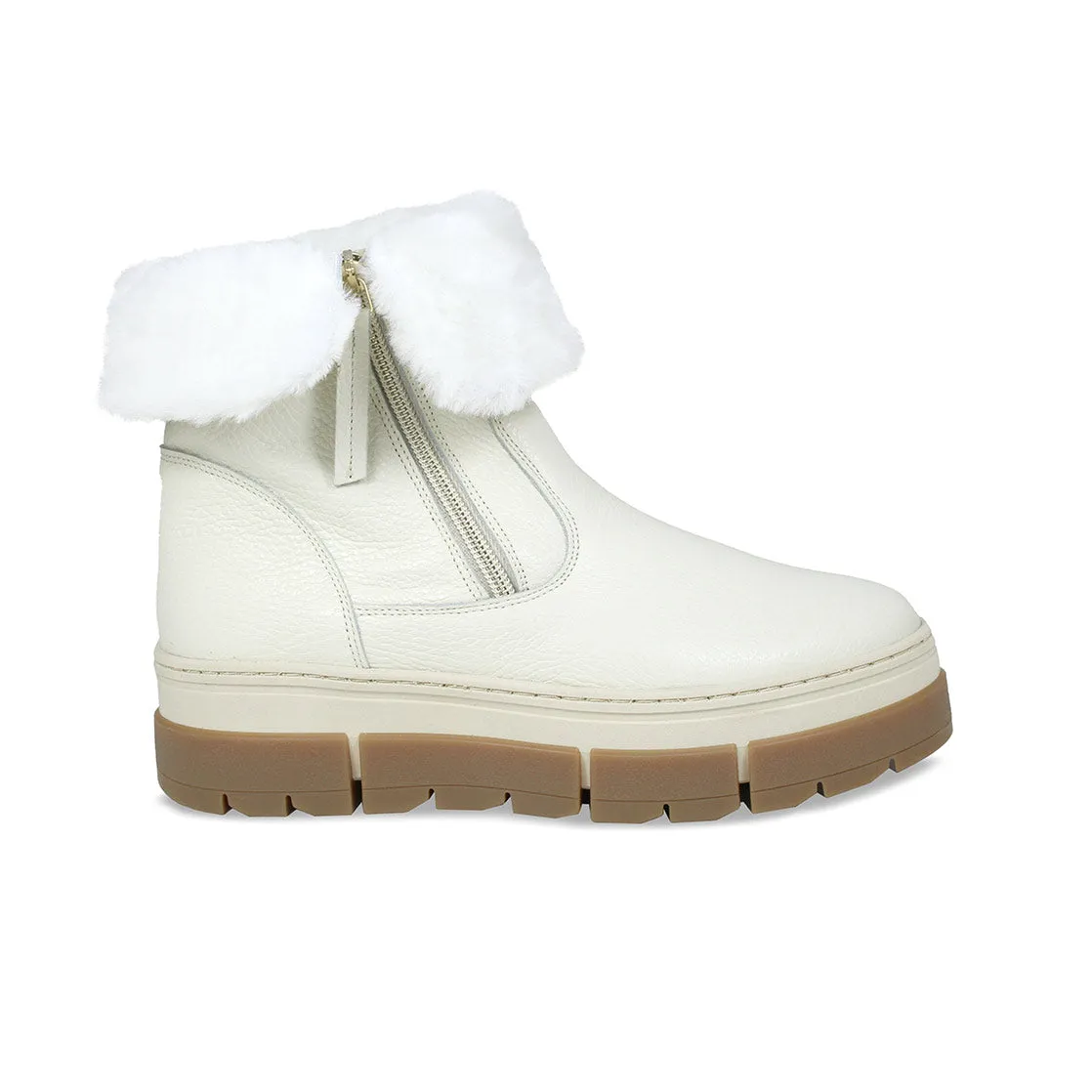 Wonder: Cream Leather & Shearling sold by Sole Bliss