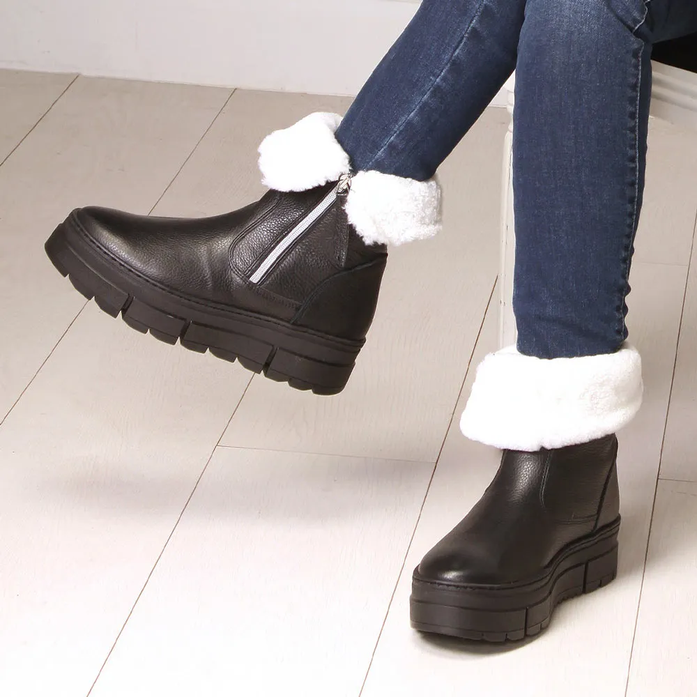 Wonder: Black Leather & Shearling sold by Sole Bliss product image thumbnail 4