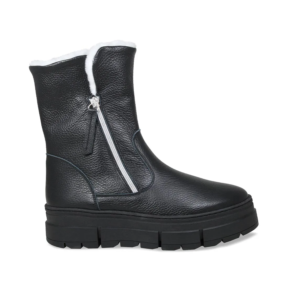 Wonder: Black Leather & Shearling sold by Sole Bliss product image thumbnail 3