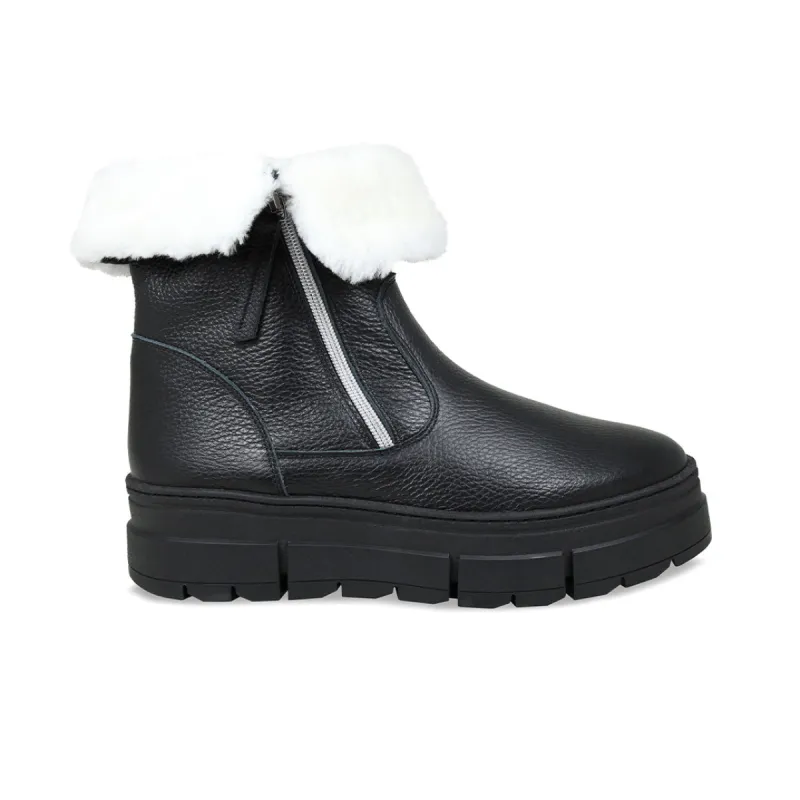Wonder: Black Leather & Shearling sold by Sole Bliss