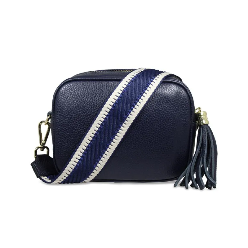 Coco: Navy Leather & Cream Trim sold by Sole Bliss