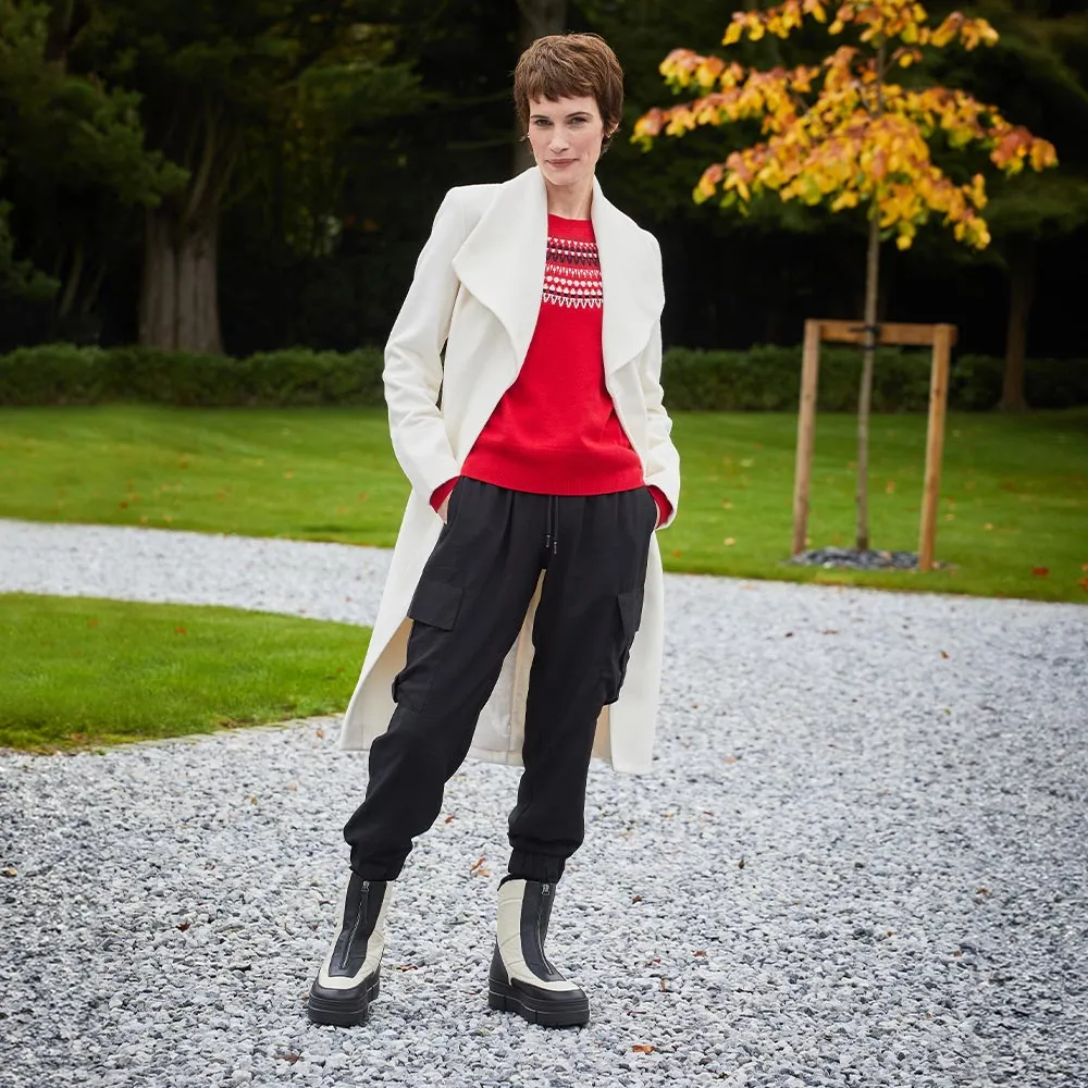 Blizzard: Black & Cream Leather & Shearling sold by Sole Bliss product image thumbnail 2