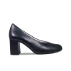 Mia: Navy Leather sold by Sole Bliss