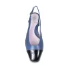 Venus: Denim Leather & Navy Patent sold by Sole Bliss